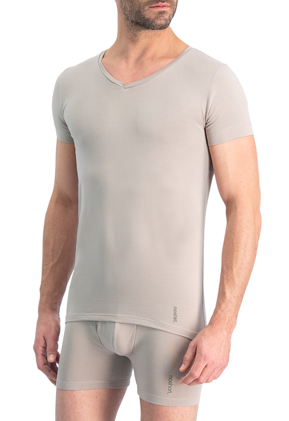 NOSHIRT original - regular V - invisible khaki